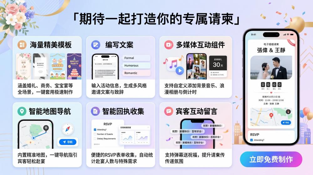 同窗聚会电子喜帖教程｜几分钟搞定高颜值同学会请柬